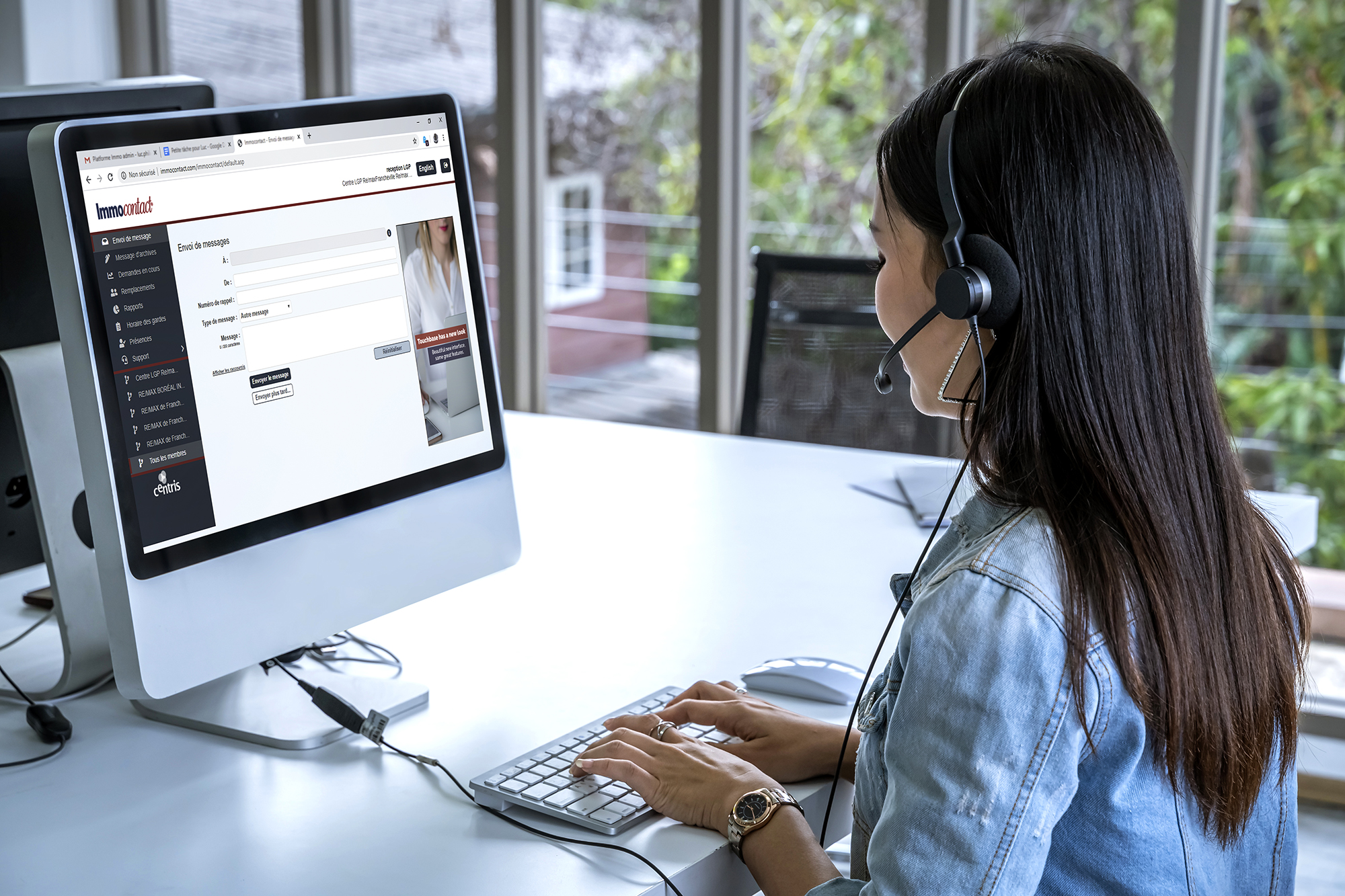 Immocontact interface centre d'appels