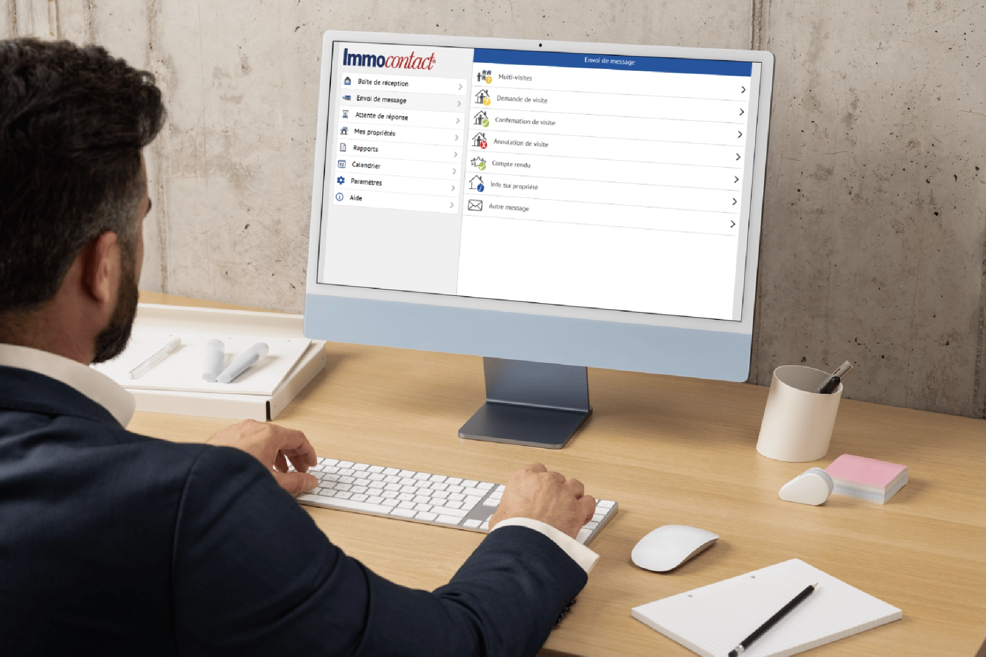 Immocontact interface centre d'appels